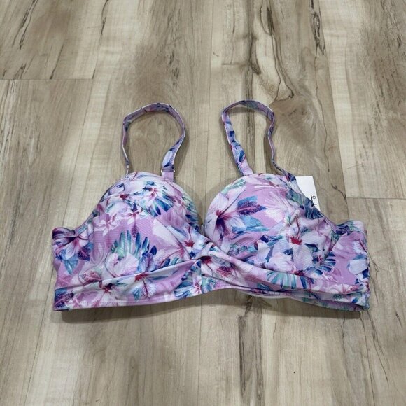Nicole Miller Other - womens nicole miller Swim Top Bra Size Large L Cabana Hibiscus $98 Msrp